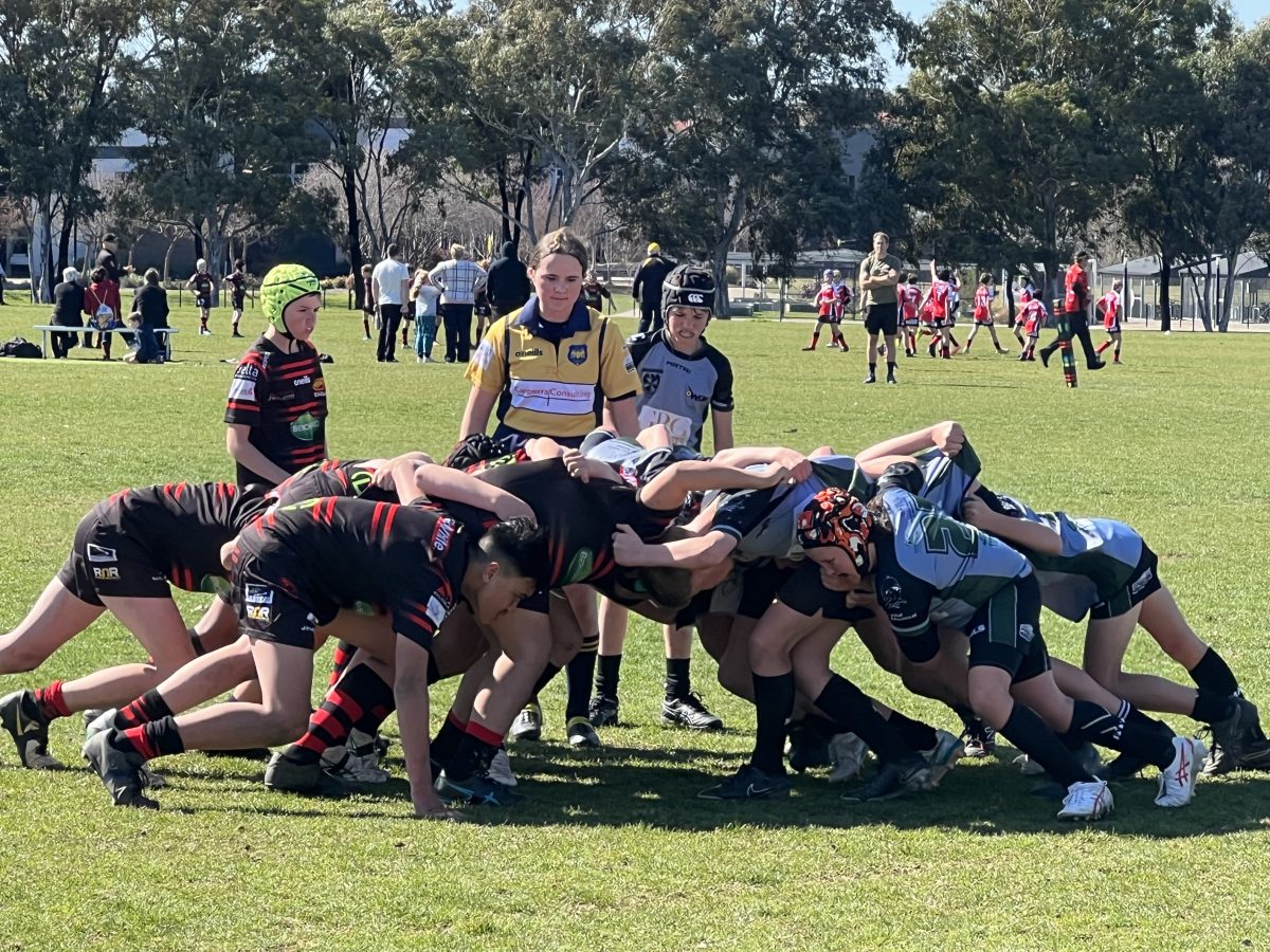 Woman referees rugby match