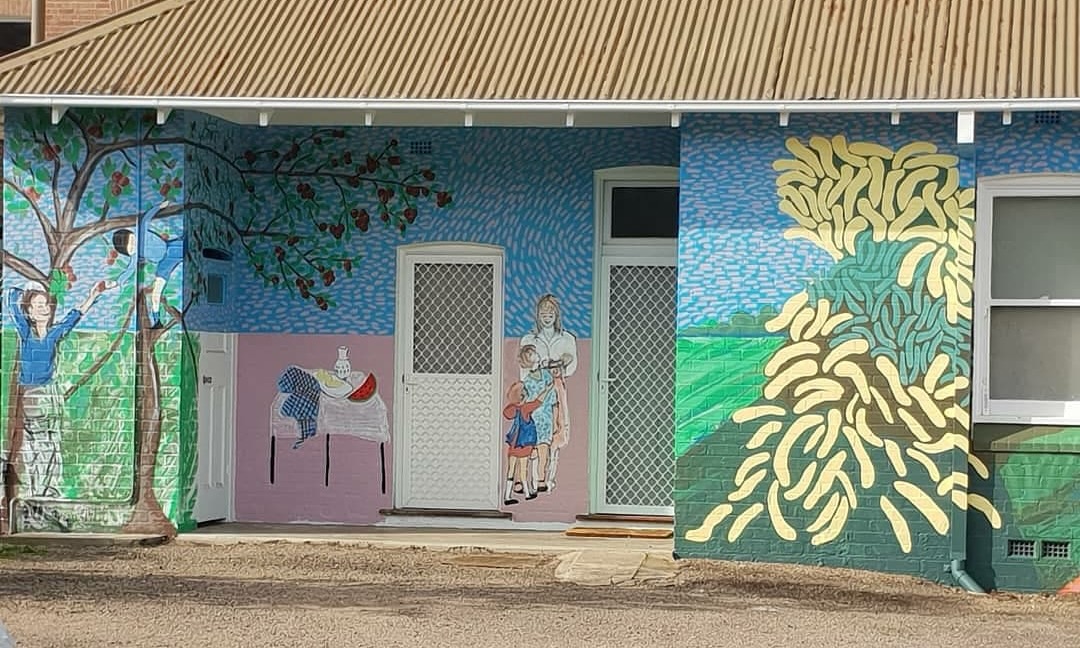 Building with mural