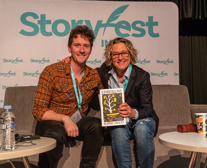 Authors Robbie Arnott and Inga Simpson at Storyfest. 