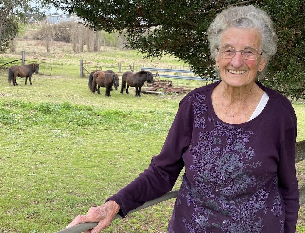 Valmai Hunt has no fear around her family's Shetland ponies but draws a distinct line to separate them from becoming pets.