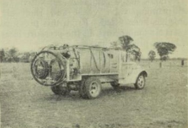 The bushfire tanker unit constructed by Alan Manwaring of Yannawah. 