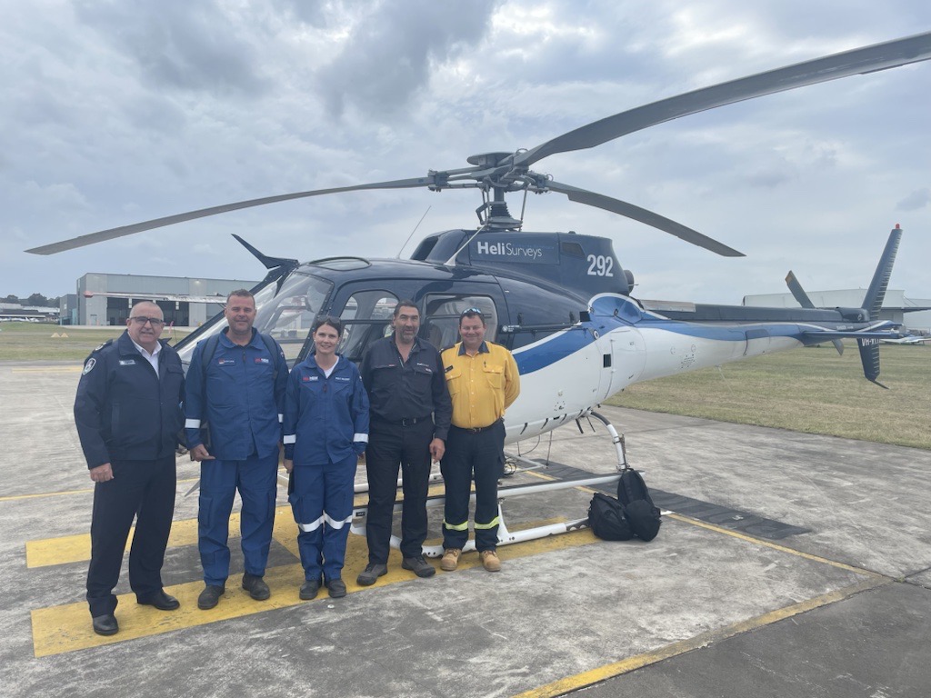 Helicopter crews are undertaking fire trail inspections across NSW. 