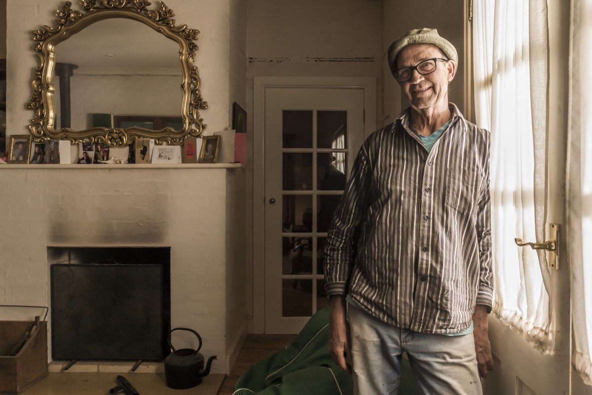 Man wearing hat and glasses