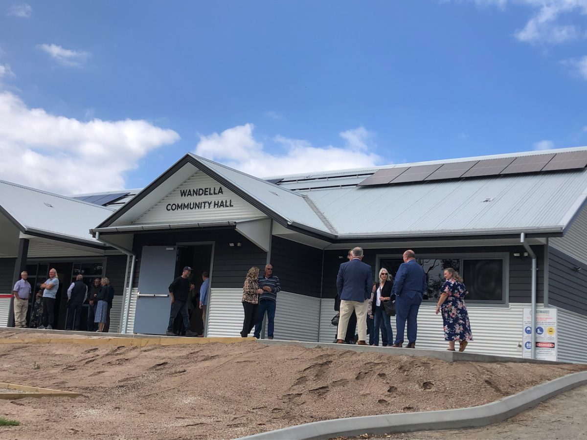 The new Wandella Community Hall was officially opened on 24 October.