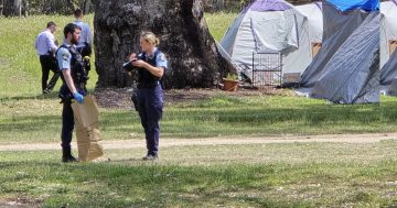 Police search for third man after alleged stabbing and shooting at Wagga campground