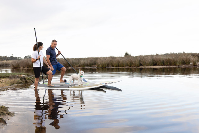 Rachel Wallbank and Brian Logue find time for the outdoor activities they enjoy on their back doorstep.