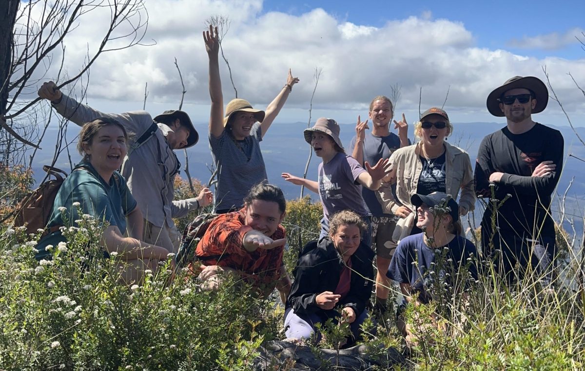 Members of the Social Justice Advocates of the Sapphire Coast youth sub-group hiking up Mount Imlay.