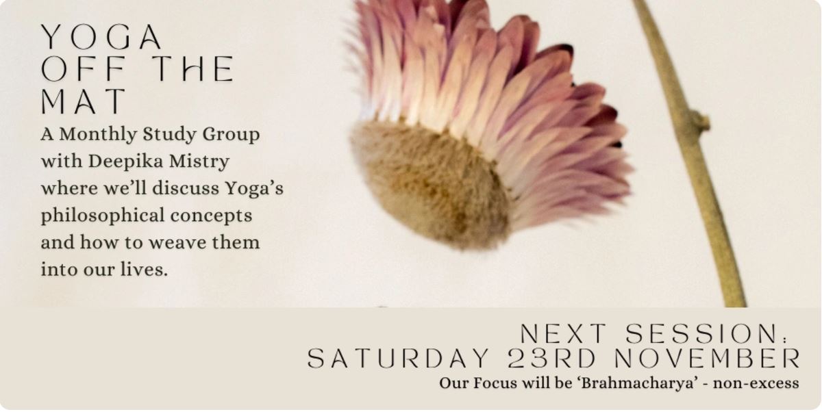 Banner for the Yoga off the mat event