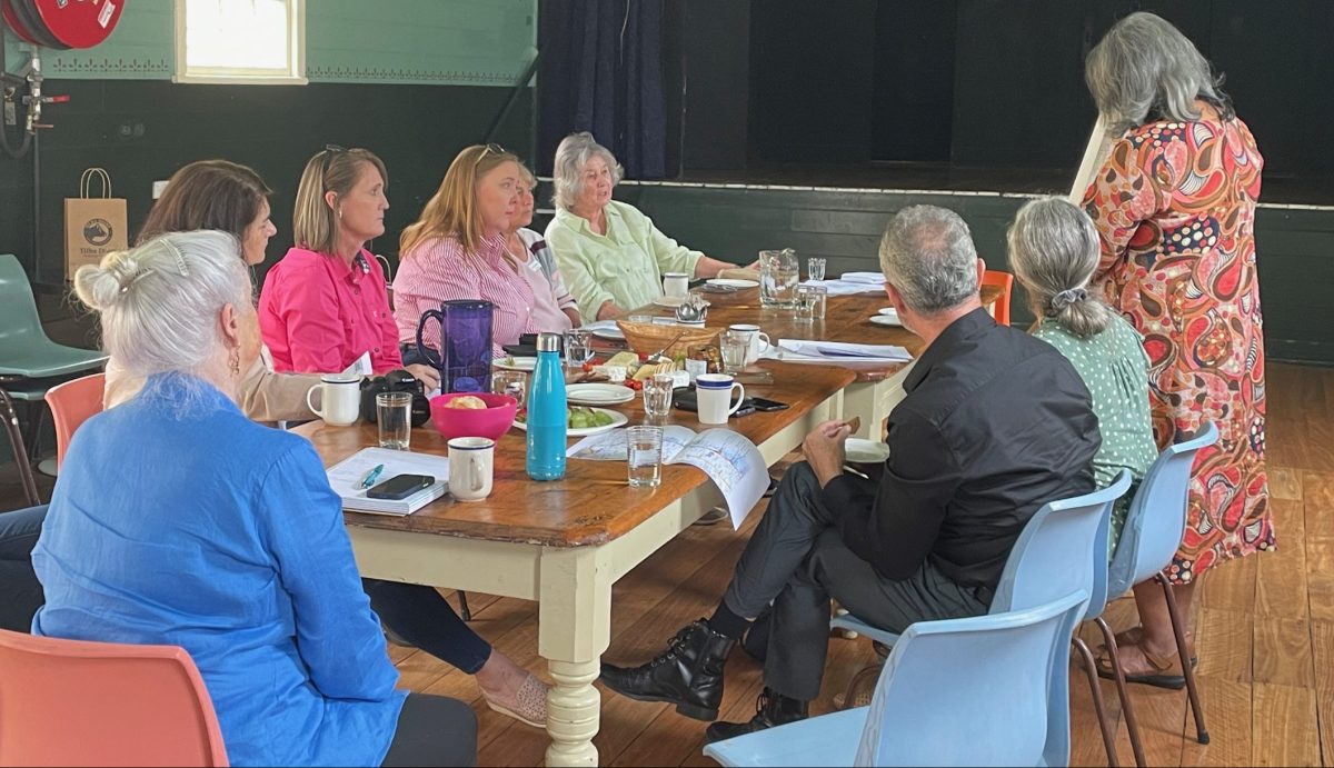 Members of CWA Tilba explain to NSW Minister for Regional Transport and Roads Jenny Aitchison why the region needs a bus service