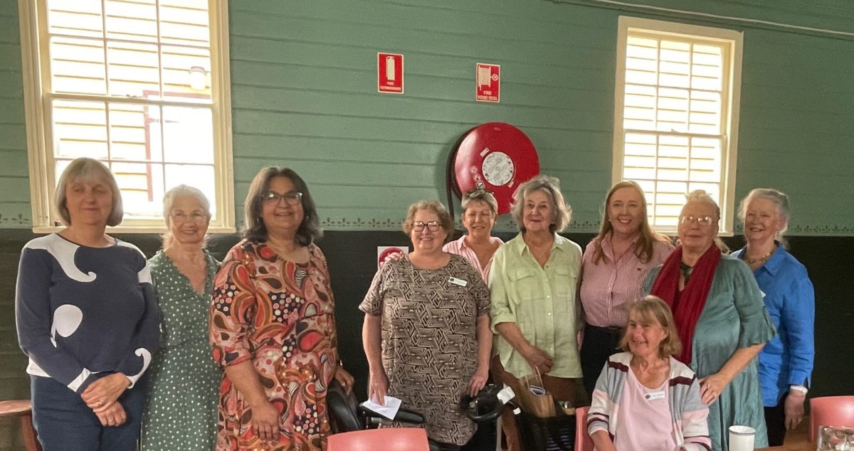 Members of CWA Tilba with NSW Minister for Regional Transport and Roads Jenny Aitchison (third from right, standing) in February. 