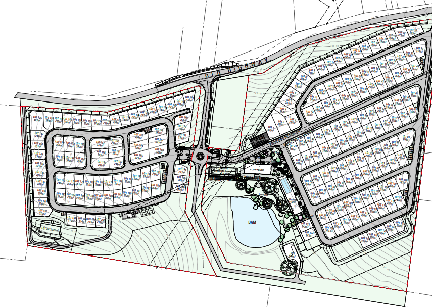 drawing of a proposed housing project