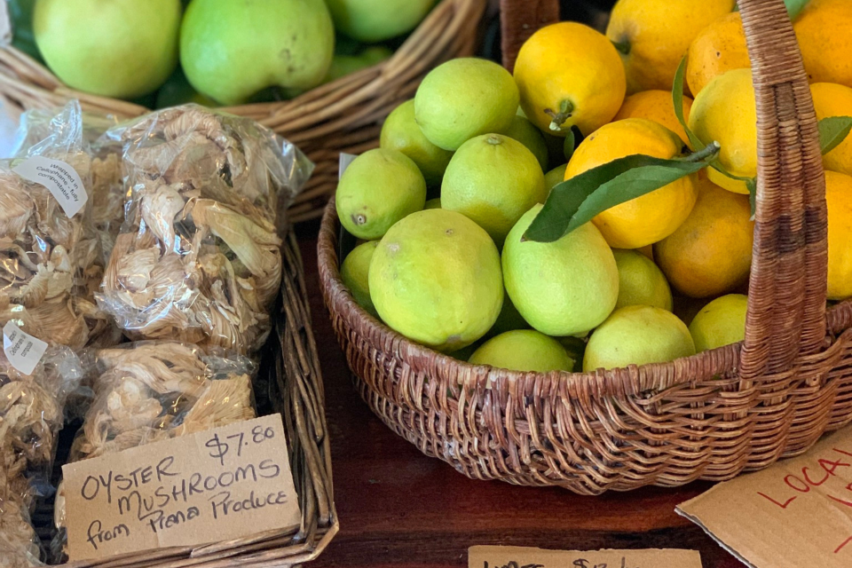 farmers' market produce