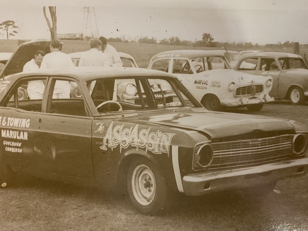 Motor wrecker Frank Nicastri took this burnt-out XT Flacon to the tip, only for Bill Martin to retrieve it, build a new motor for it and turn it into a racetrack winner. Frank’s son Tony named it The Assassin. Among many successes it won a production series at the Royal Sydney Showgrounds. 