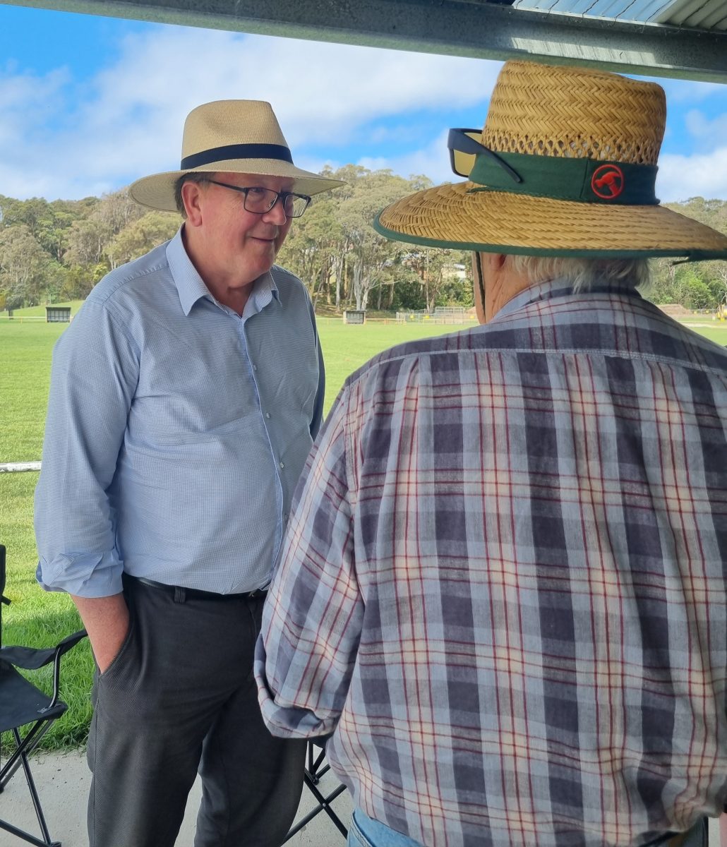 two men in conversation