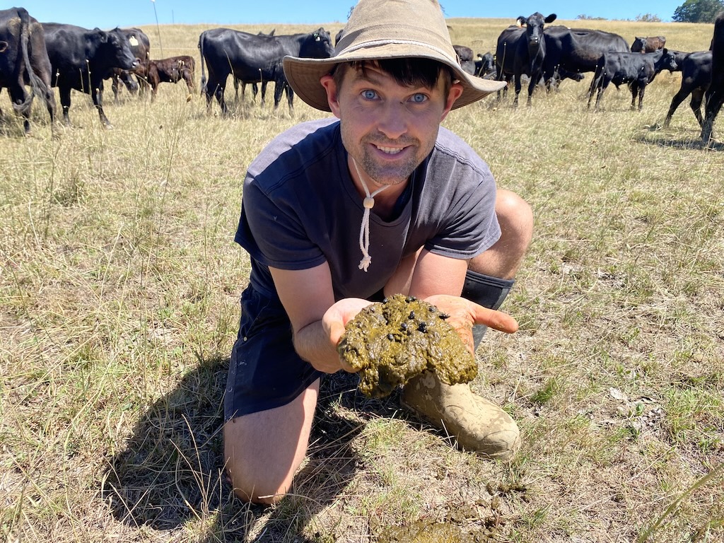 Adam Rabjohns is passionate about dung beetles, chemical-free farming and sustainability on ‘Leeston’, the family’s innovative cattle grazing property near Goulburn.