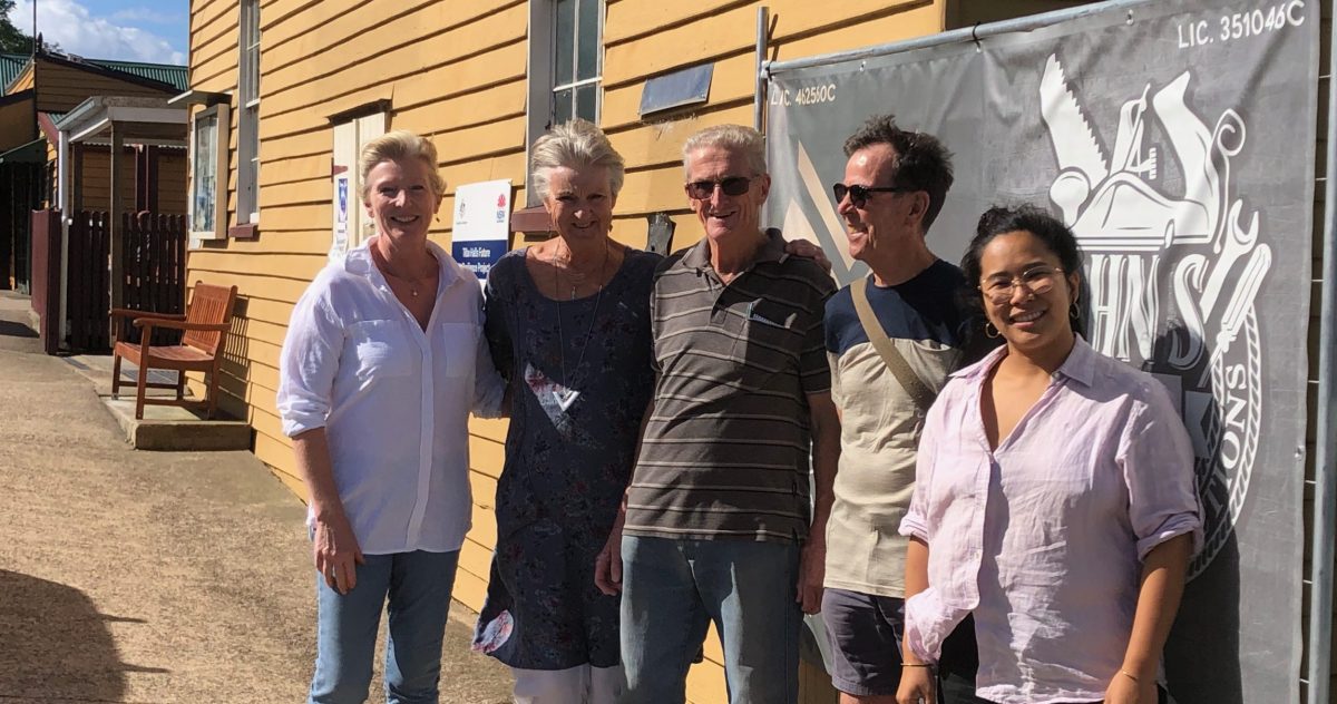 Some members of the Tilba Halls' project including Sally Pryor (CTSOAT), Janine Halasz (CTSOAT), Tony Lowe (SHASA) and Stuart Absalom (SHASA) with project manager/architect Stephanie Chui (SHASA).