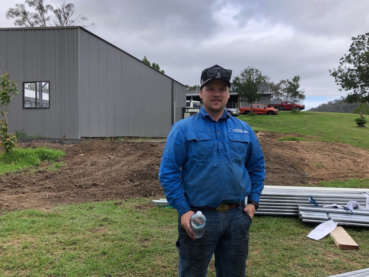 Shannon Miller from Narooma got involved with the Cobargo Show through his apprenticeship with show president Daniel Allen's carpentry and rural contracting business. 