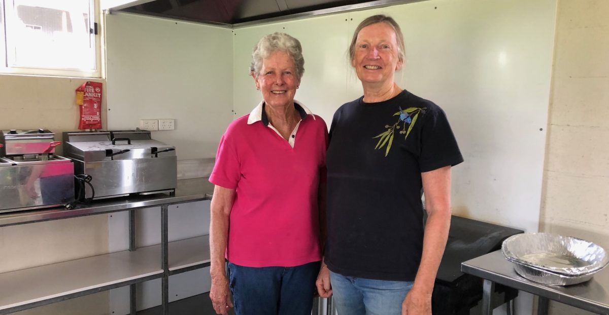 Lynda Holland has been helping out at the Cobargo Show for more than 41 years and Sally Halupka has been volunteering in the show canteen since 2012.