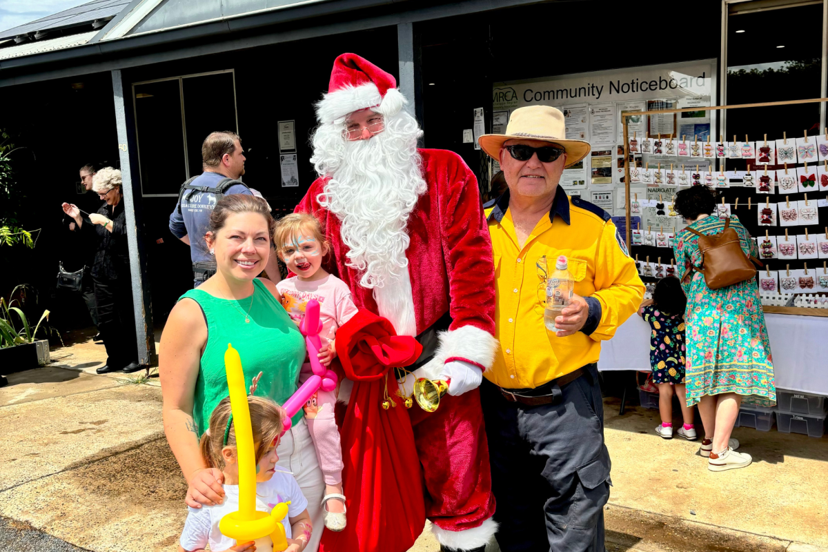 Family with Santa clause