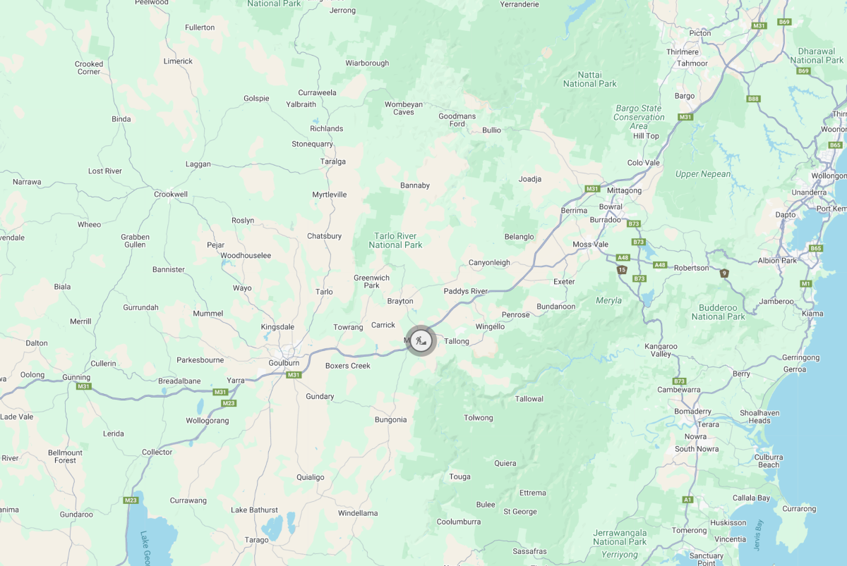 A Live Traffic NSW showing where the roadworks will take place