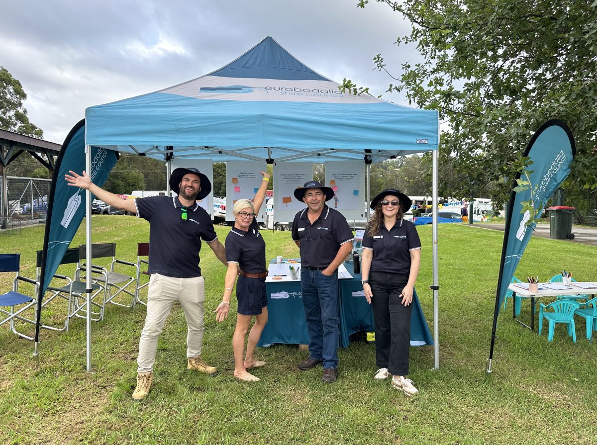 Eurobodalla Shire Council staff at a community engagement pop-up.