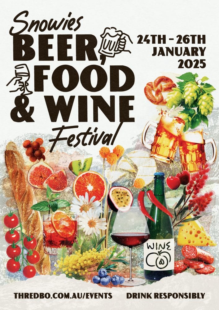 a poster for the snowies beer food and wine fest 