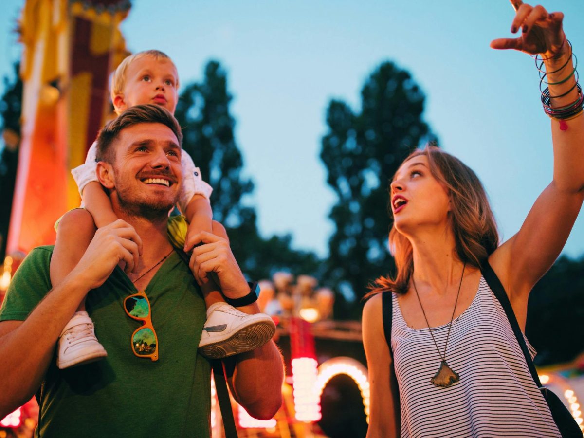 A young family at the Moruya summer fair