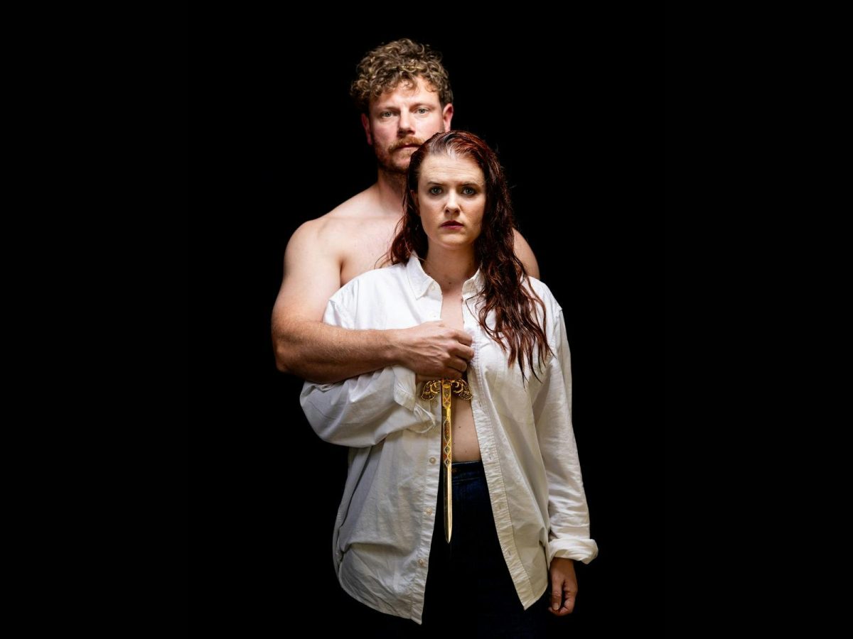 a promotional image for the Macbeth showing in goulburn