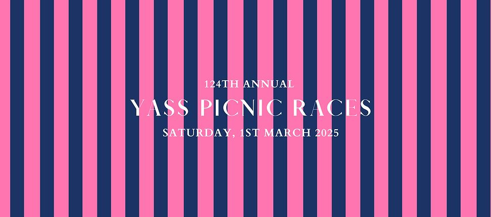 a banner for the yass picnic races 