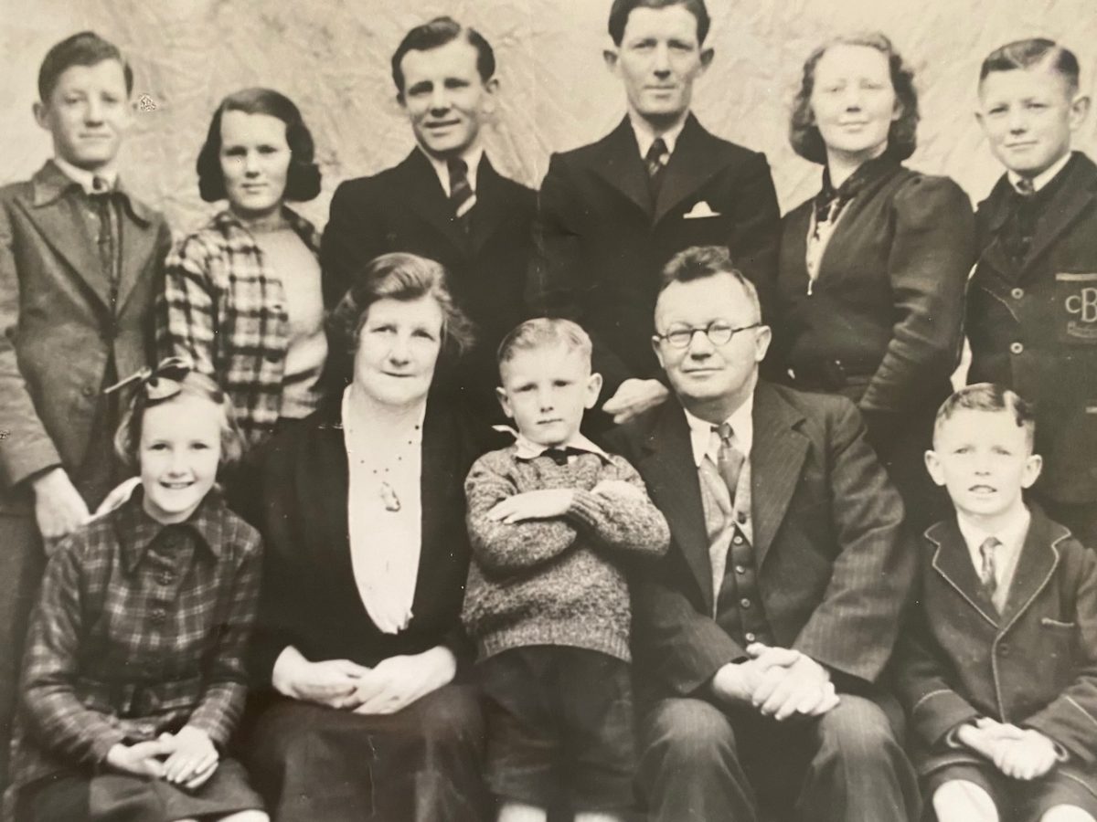 Best known for their grocery store in Union Street, Goulburn, the McLaughlin family, from left, back row, Percy, Kitty, Neville, Laurie, Jean and Ray. Front row, from left, Rita, Irene, Billy, Bill and Keith. 