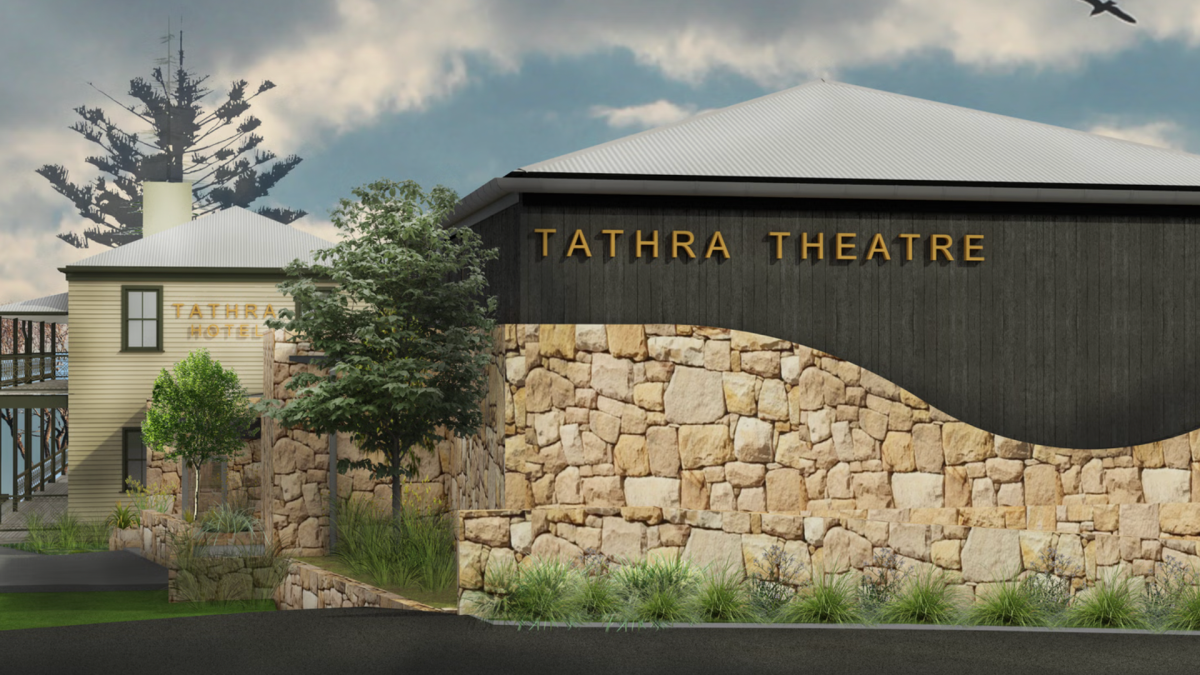 Sketch of the new Headland Theatre near the Tathra Hotel that is expected to open around winter/spring of 2025. 