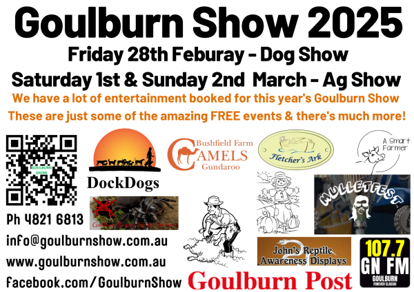 banner for the goulburn show 