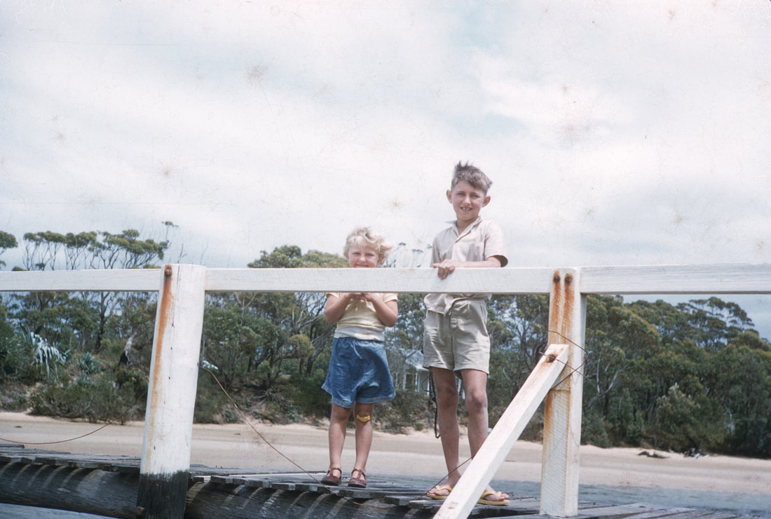 Kathy and Peter Thornton. Their family has been visiting Mossy Point and Broulee since 1958. 