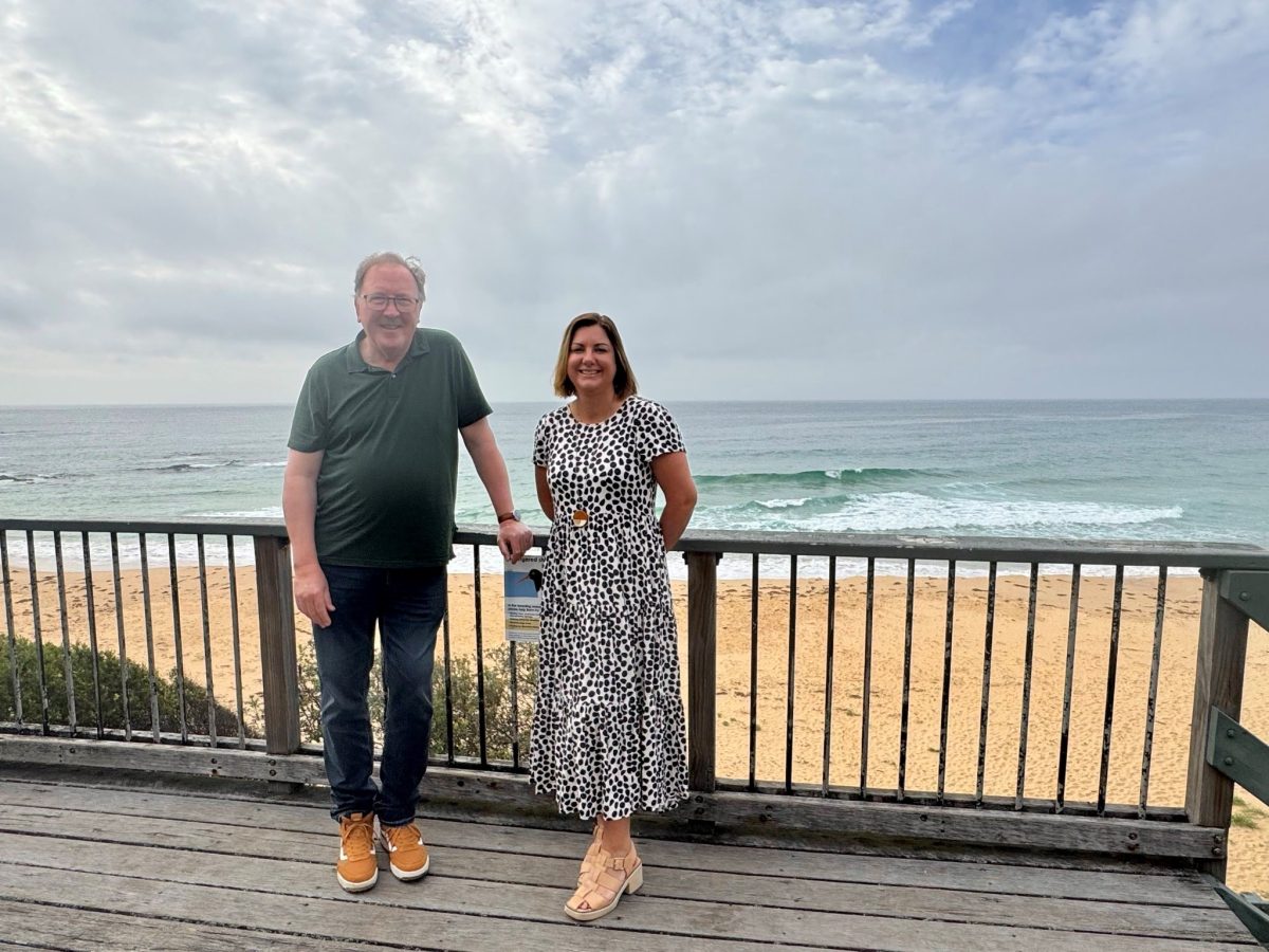 a man and a woman at the beach