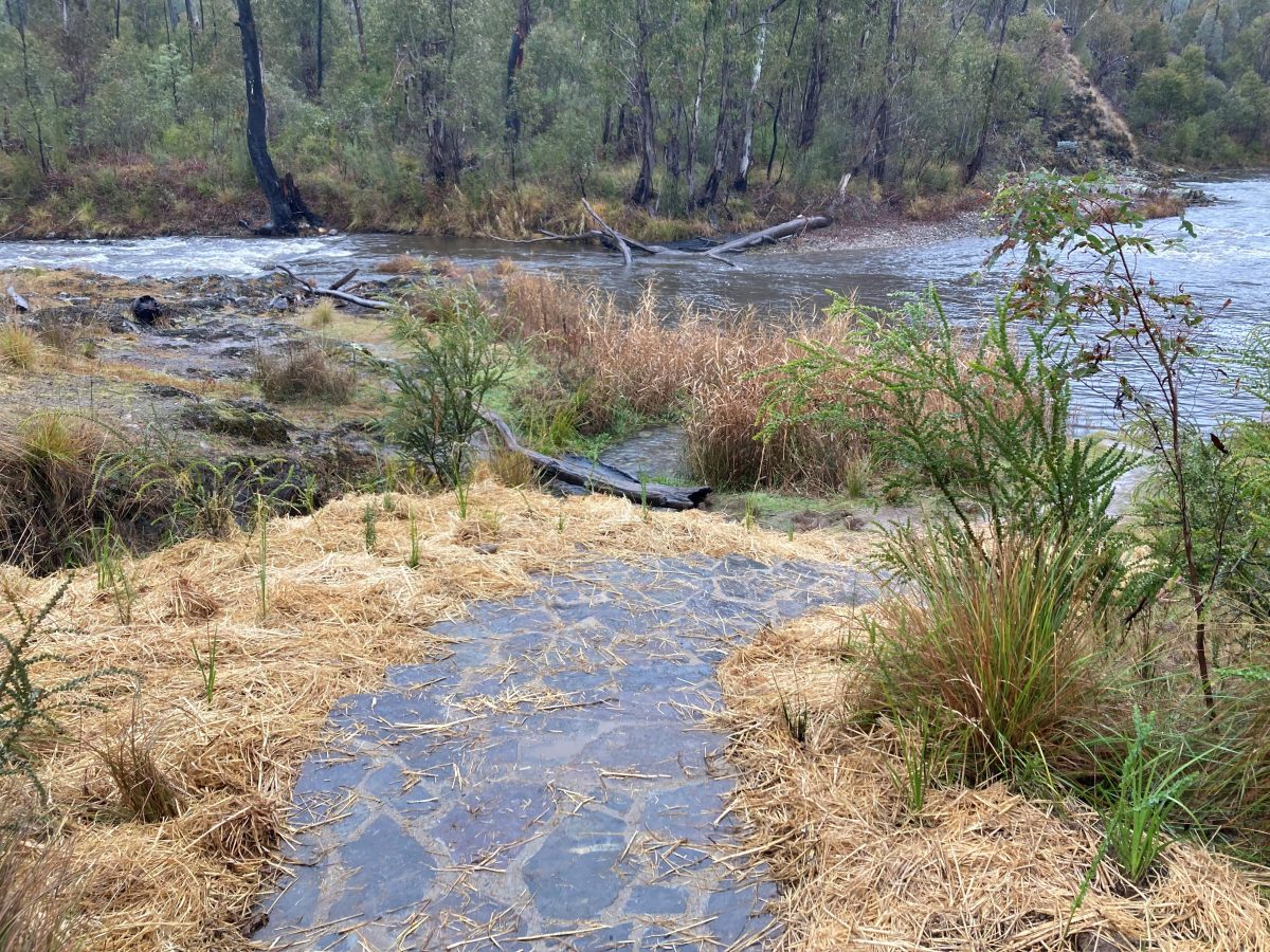 The Yarrangobilly River runs past the popular Yarrangobilly Thermal Pool.