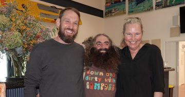 Costa and Paul West serve dinner at Bermagui, with a side of banter