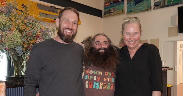 Costa and Paul West serve dinner at Bermagui, with a side of banter