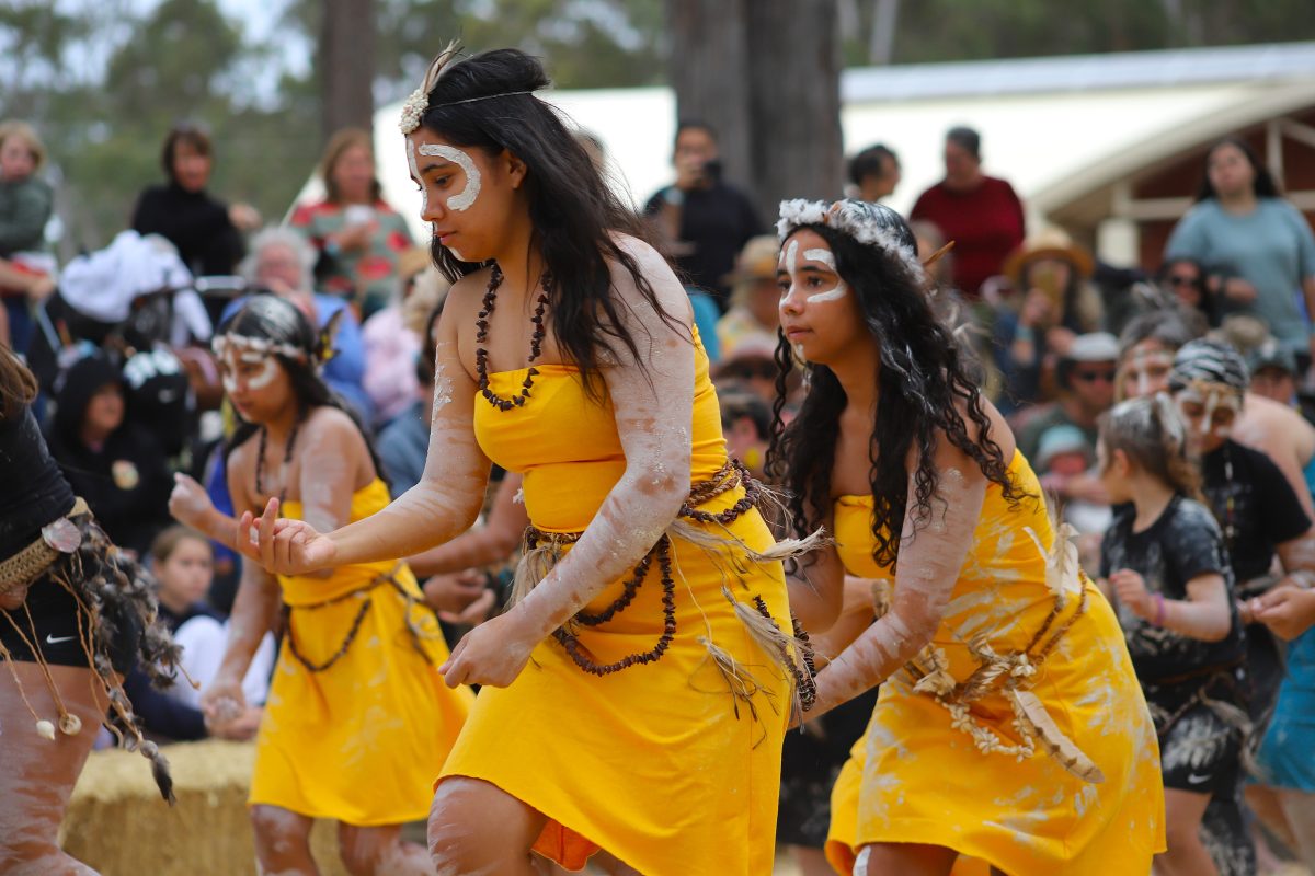 Djaadjawan and Deua River Dancers at Giiyong Festival 2024.