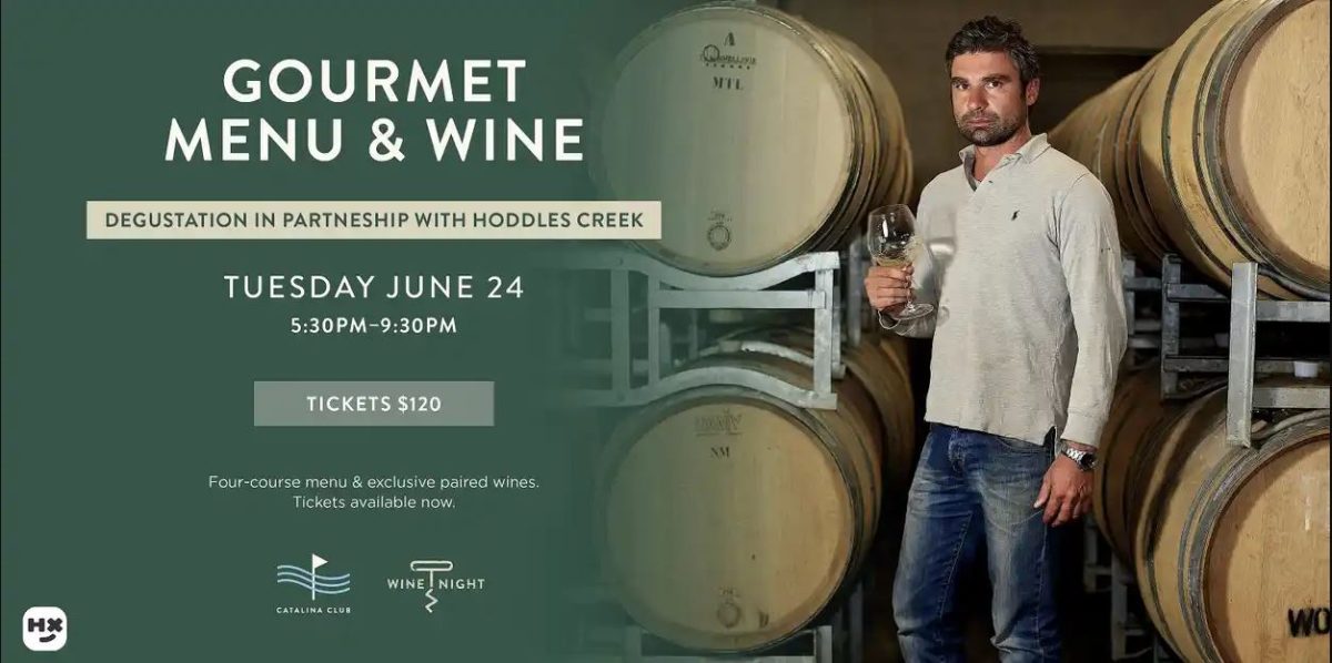 Catalina Club four-course dinner & wine degustation with Hoddles Creek