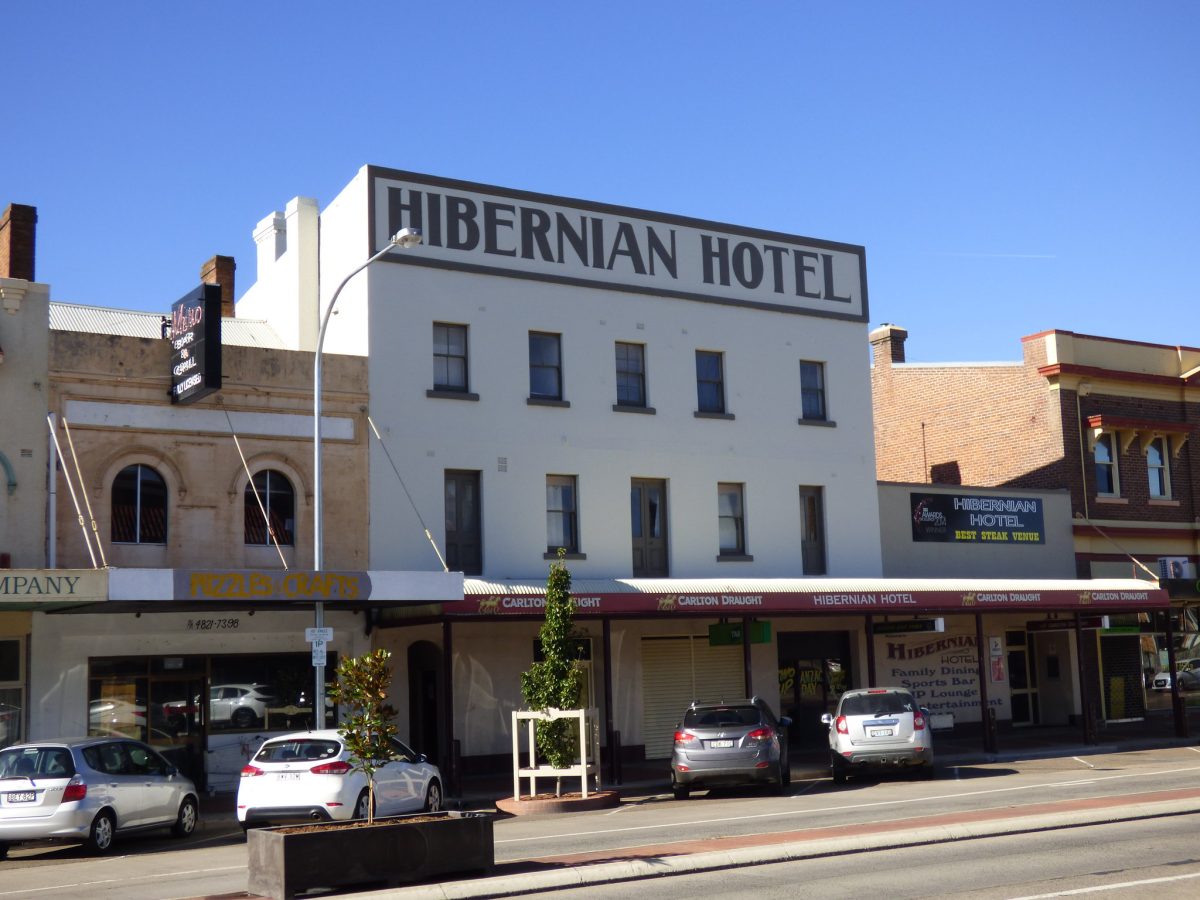 Three-storey pub.