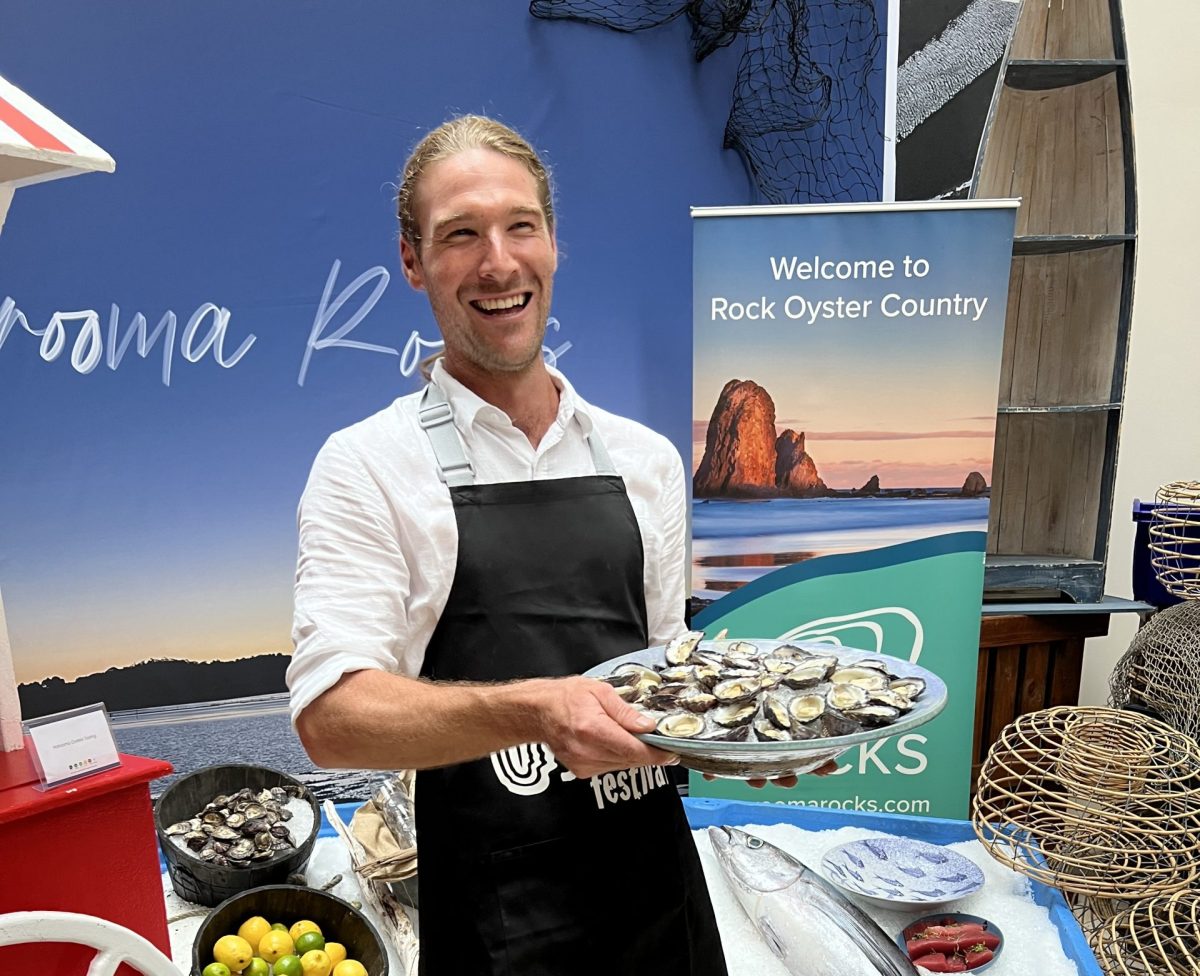 Narooma Oyster Festival champions rock oysters and oyster farmers like Damon Fernihough who grow them.