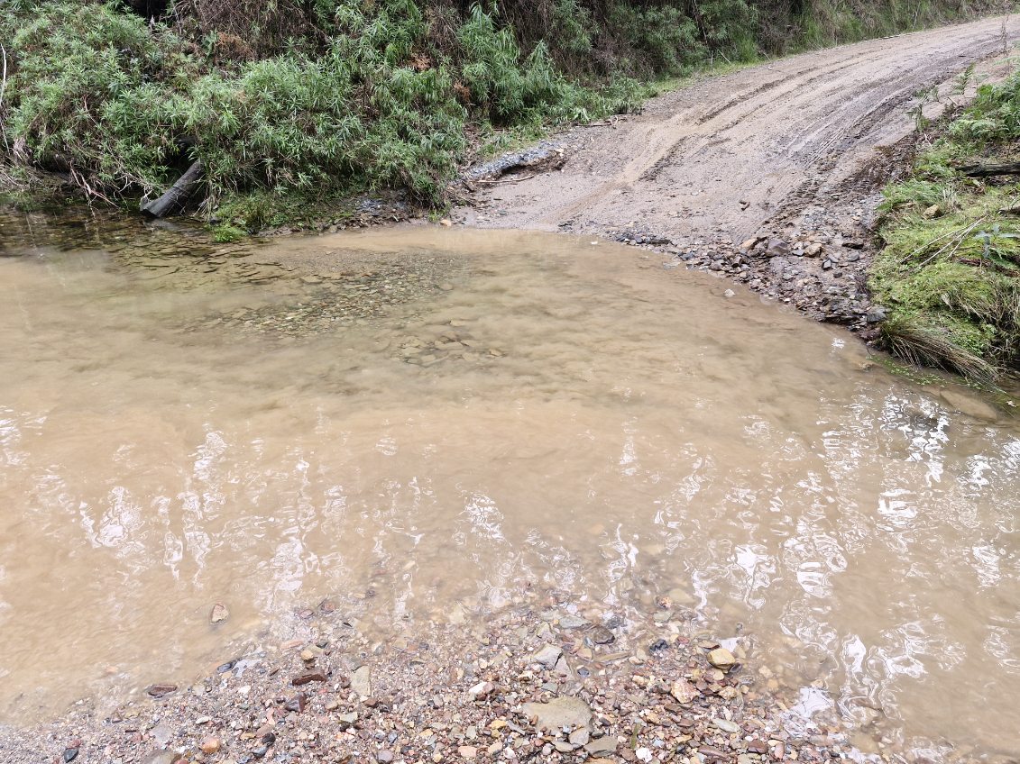 Dignams Creek resident Alan Burdon said there was water 15 to 30 cm deep in some places on the back roads.