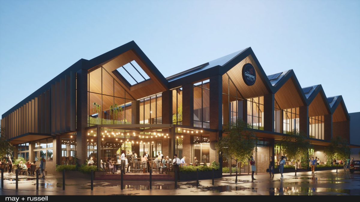 An artist's impression of the Googong Hotel development, July 2025