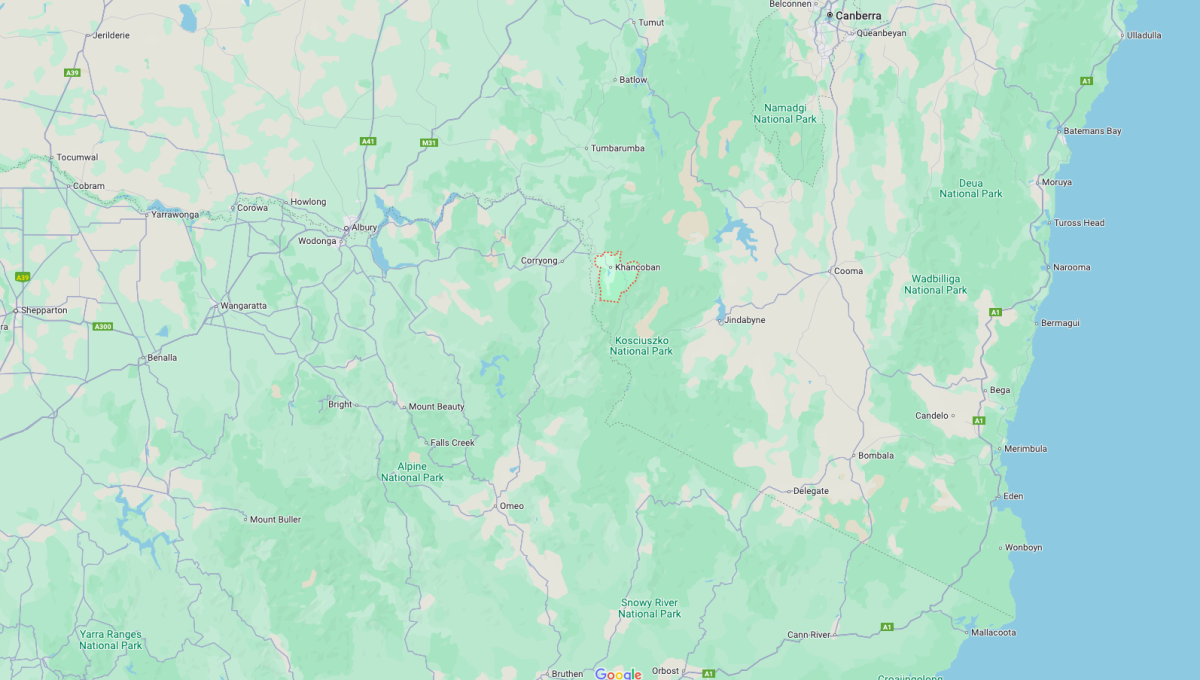 A map showing where the plane was last seen