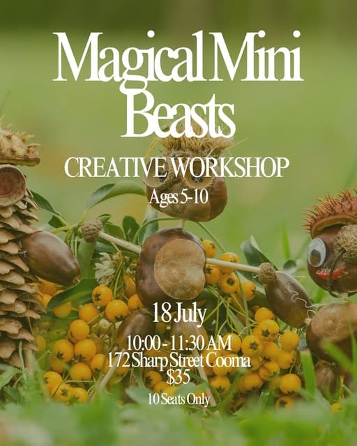 Magical Mini Beasts Creative Workshop – River Pearl Studio, Cooma