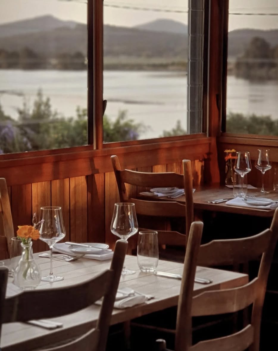 Interior of The River restaurant.