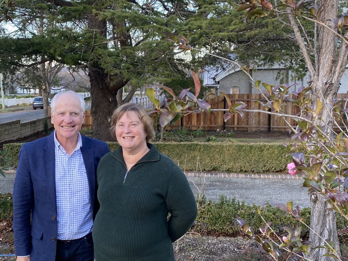 Serena Beresford-Wylie, pictured with her husband Adrian, is leading volunteers to launch the inaugural Goulburn Spring Gardens in October. Eight magnificent gardens large and small will be featured over two days, drawing attention to the city’s exceptional heritage homes.
