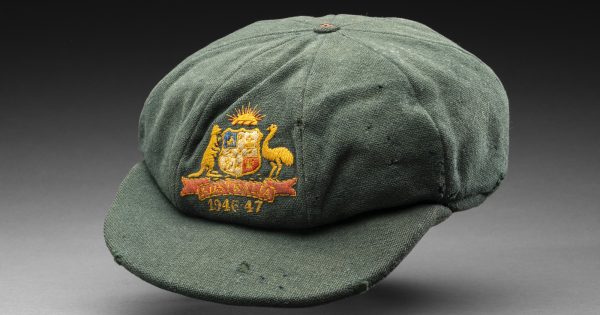 Howzat for a catch! Bradman's baggy green from post-war Ashes series joins National Museum's collection