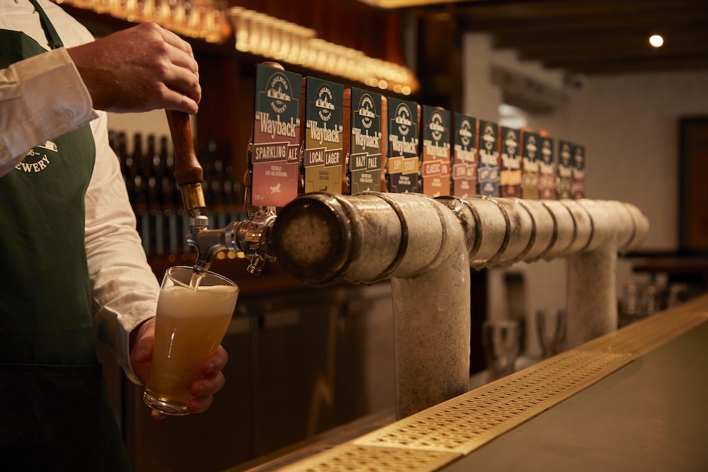 A $20 tasting paddle gives you a choice of four Wayback beers at the Goulburn Brewery. From mid-range to full-strength, the brewery has a sparking ale, local lager, happy lager, hazy pale, extra hazy, classic IPA and a dry stout. 