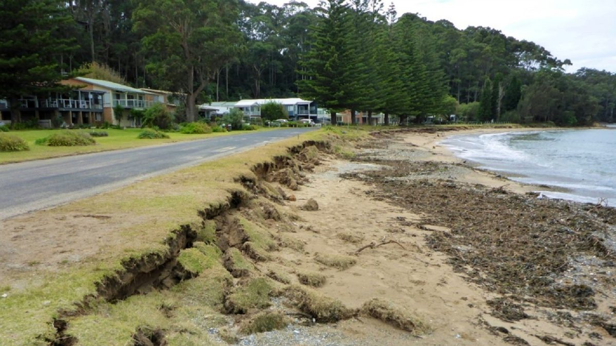 Erosion along Long Beach, near Bay Road